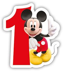 Procos Születésnapi gyertya - Mickey Mouse - 1-es szám