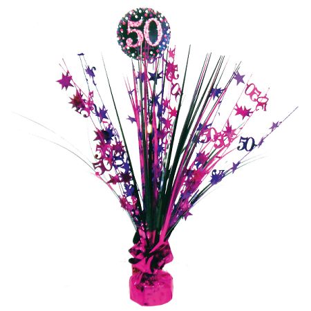 Amscan Dekoráció ünnepségre - csillogó rózsaszín 50. születésnap