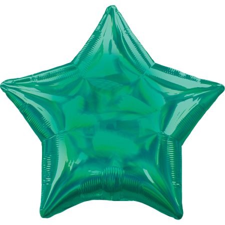 Amscan Fólia lufi - Holografikus zöld csillag