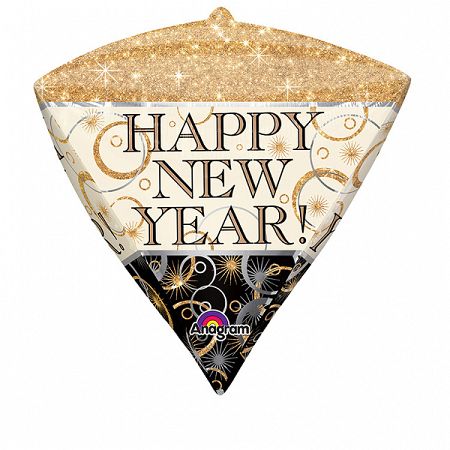 Amscan Happy New Year fólia lufi - gyémánt