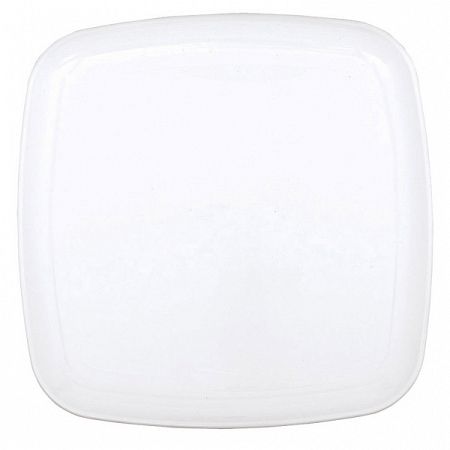 Amscan Négyszögletes műanyag tányér - fehér 35,5 cm