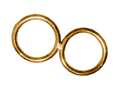 PartyDeco Autódekoráció - Arany jegygyűrűk