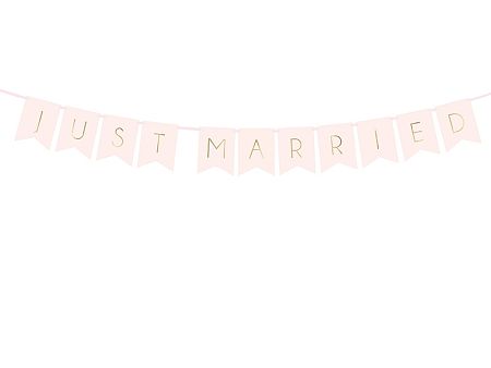 PartyDeco Banner - Just Married 1,55 m