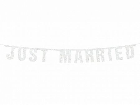 PartyDeco Just Married girland 1,7 m