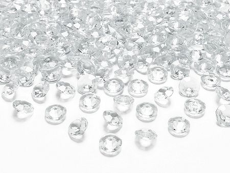 PartyDeco Konfetti - átlátszó gyémánt 12 mm