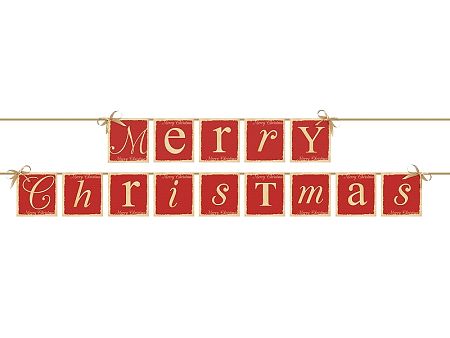 PartyDeco Merry Christmas banner