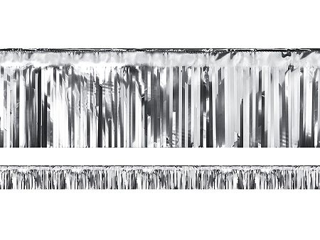 PartyDeco Party függöny - ezüst 18,5 x 400 cm
