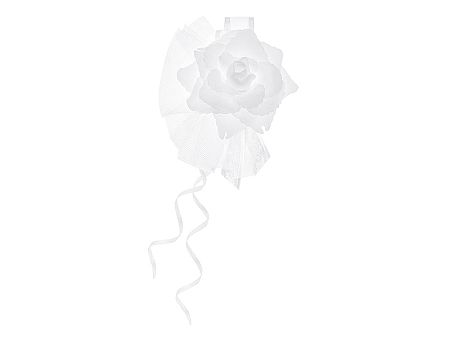 PartyDeco Rózsa dekorációs virág - fehér