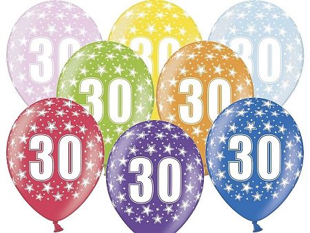 PartyDeco Születésnapi számos lufi 30