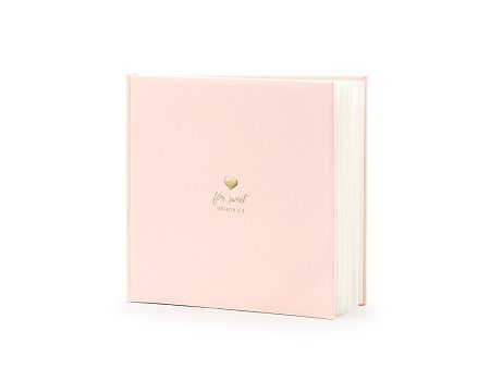 PartyDeco Vendégkönyv Rózsaszín arany A kedves emlékeknek