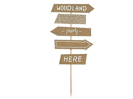 PartyDeco Woodland útirányjelző tábla dekoráció