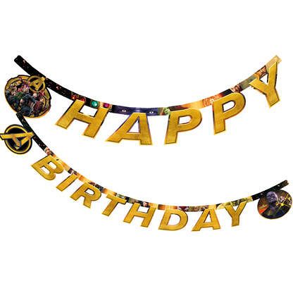 Procos Banner Happy Birthday - Avengers Infinity War