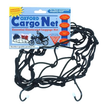 Rugalmas csomagleszorító háló motorkerékpárokhoz Oxford Cargo Net 30x30 cm